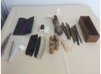 Vintage Assortment-pens, Wood Pill Bottles And More - Aurora ,IN