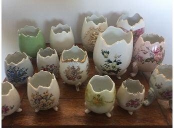Vintage 1940'S Japanese, Footed Egg Vases  #3- Aurora, IN