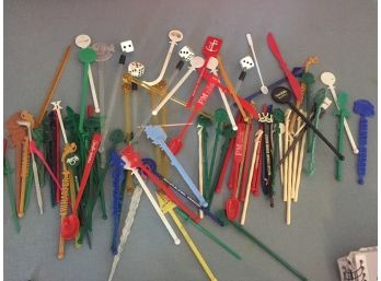 Vintage Plastic Swizzle Sticks #1-Aurora, IN