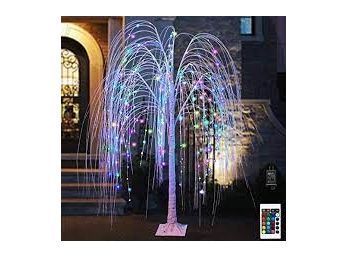 Pooqla LED 5ft Colorful LED Willow Tree