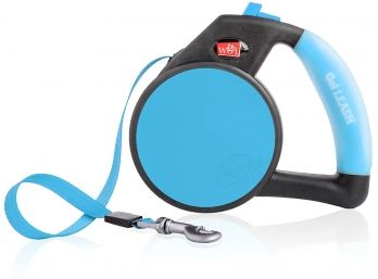 Blue Small Wigzi Retractable Leash (4 Packaged Of 6 Leashes- Total Of 24 Leashes) GREAT FOR RESALE