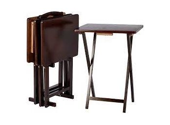 Classic TV Dinner Tables With Holding Carrier