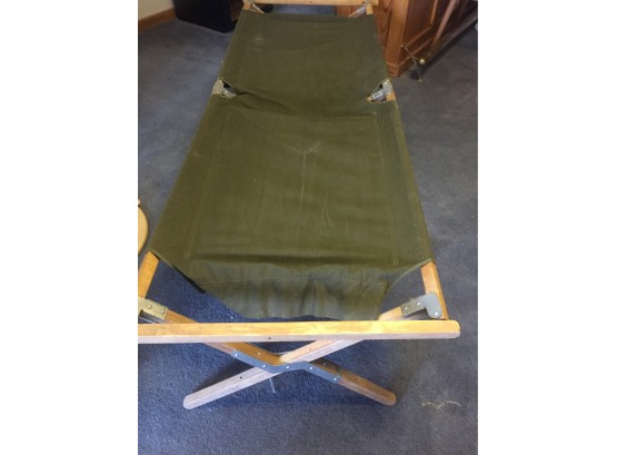 Vintage Military Type Folding Cot With Wooden Legs- Lawrenceburg, IN Pick Up