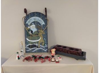 Vintage Christmas Candles , Sled, Candle Tray And More- Lawrenceburg, IN Pick Up
