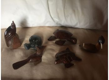 Hand Carved Wooden Animals,  1 Soapstone  - Lawrenceburg, IN Pick Up