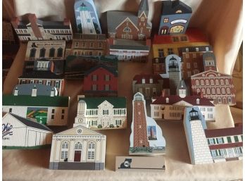 Large Assortment Of 'The Cat's Meow' Wooden Village- Lawrenceburg, IN Pick Up
