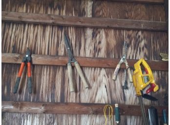Three Pruners And Electric Trimmer