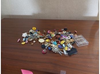 Vintage Assortment Of Earrings, Pins, And More