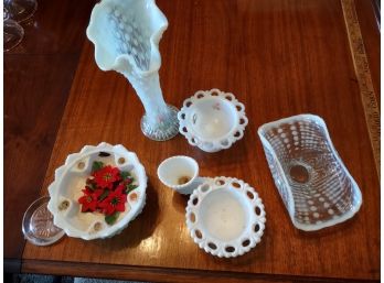 Vintage Glass Assortment, Milk Glass And More