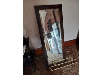 Vintage Mirror And Gold Look Coat Hanger