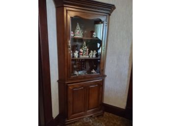 Vintage Corner Cabinet, Contents Not Included