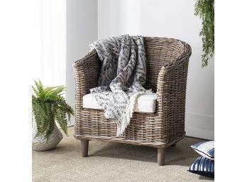 Safavieh Home Collection Omni Honey Barrel Chair, Retails For $475