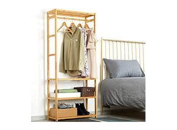 Bamboo Cabinet Garment Rack (style May Be Different)