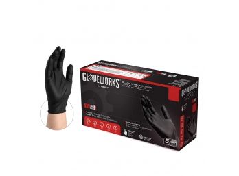 Gloveworks Black Nitrile Gloves Case, Size XL