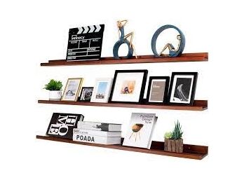 Annecy Walnut Floating Wall Shelves (about 45'')