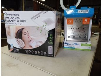 Homewerks Bath Fan With Bluetooth Speaker And Oxygenics Shower Head