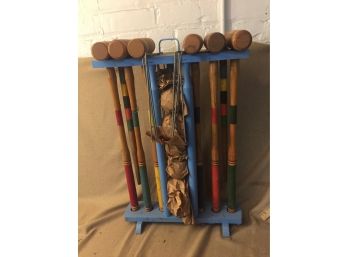 Vintage Croquet Set, Balls Are Still Wrapped In Paper