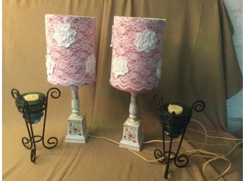 Linda's Lamps And Insulator Candle Holders