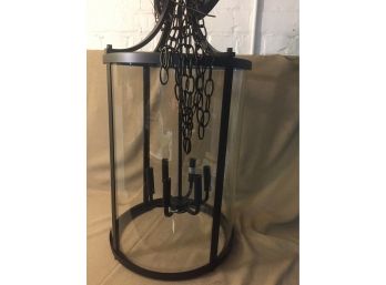 New Metal And Glass Hanging Light Fixture