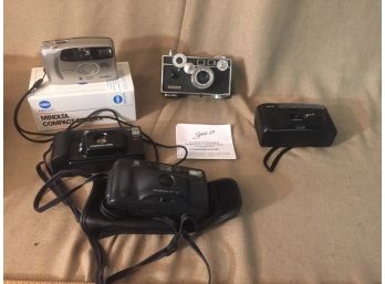 Vintage Cameras, 50mm Argus, Minolta Af50, Minolta Freedom 200, Spirt Sp