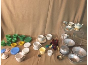 Vintage Children's Kitchen Assortment, Tea Sets