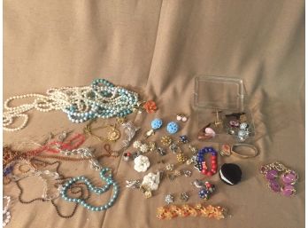 Costume Jewelry, Clip On Earrings, Cuff Links And More