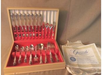 Rogers And Bros Silver Plated Utensil Set With Case