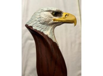 Eagle Head Hardwood Walking Stick - Franklin Mint - Cherry - 48'