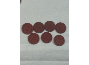 OPA Red Tokens - Lot Of 7