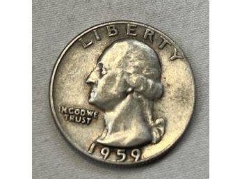1959 US Quarter 90 Silver
