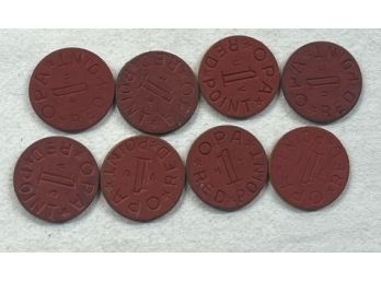 OPA Red Tokens - Lot Of 8