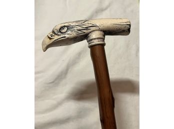 Eagle Head Cane - Ivory And Wood - 36'