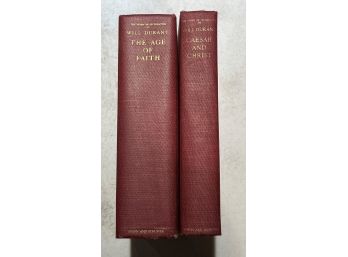 The Age Of Faith And Caesar & Christ 2 Book Set By Durant (1950)