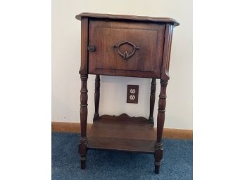 Small Wooden Stand With Copper Lined Cabinet