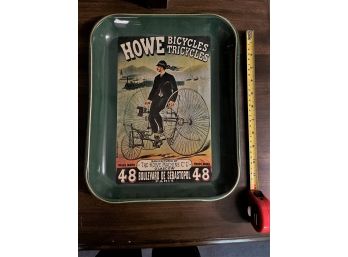 Vintage Tin HOWE Cycles Tray