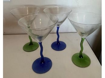 Set Of 4  Martini Glasses