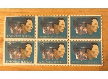 1973 Robinson Jeffers 8 Cent Stamps
