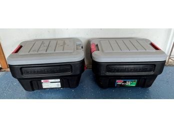 Lot Of 2 Rubbermaid ActionPacker Storage Containers (8 Gallons()