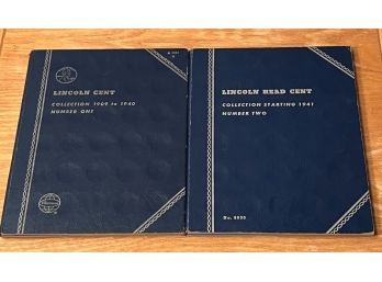 Set Of 2 Lincoln Cent Collection Books - Number One (1909-1940) & Number Two (1941 Onward)