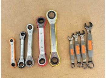 Lot Of 9 Various Sized Ratchet Wrenches
