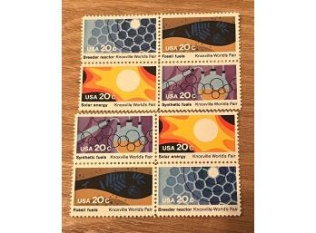 Vintage Collection Of 8 Unused Knoxville World Fair Stamps ( 1982)