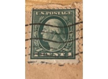 Rare 1907-1909 Green George Washington 1 Cent Stamp -