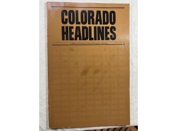 Historic Book On Colorado Headlines