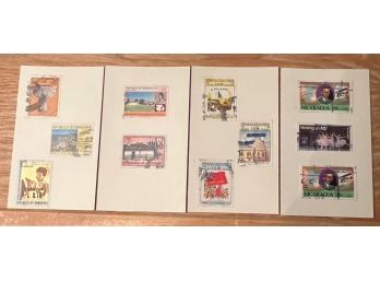 Lot Of 4 Cards With Honduras And Nicaraguan Stamps (1976 Postmark)