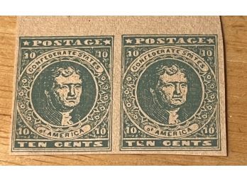 Facsimile Of Scott #2 Confederate State Stamps From 1861