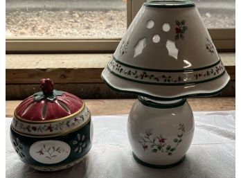 2 Ceramic Holiday Decorations
