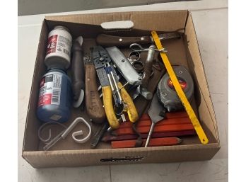 Box Lid Filled With Misc Tools