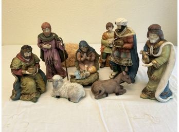Vintage Grandeur Noel Porcelain Nativity Scene
