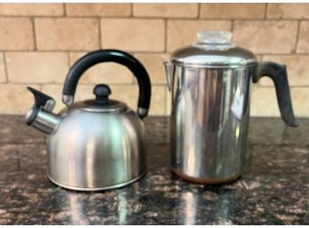 Tea Pot And Coffee Percolator