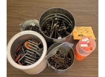 Misc Lot Of Screws And Nails